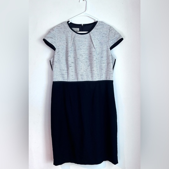 Hobbs Cotton Two Tone Pencil Dress - Picture 10 of 11